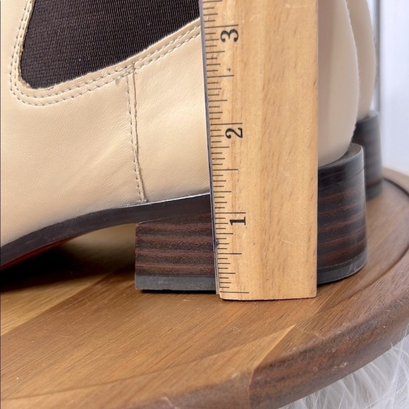 SAM EDELMAN l Thelma Chelsea Tan Ankle Boot Square Toe Elastic Side Panels Sz. 6 - Picture 8 of 13